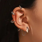 Chrome Fang Earring