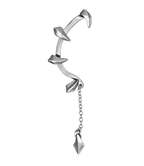 Chrome Fang Earring