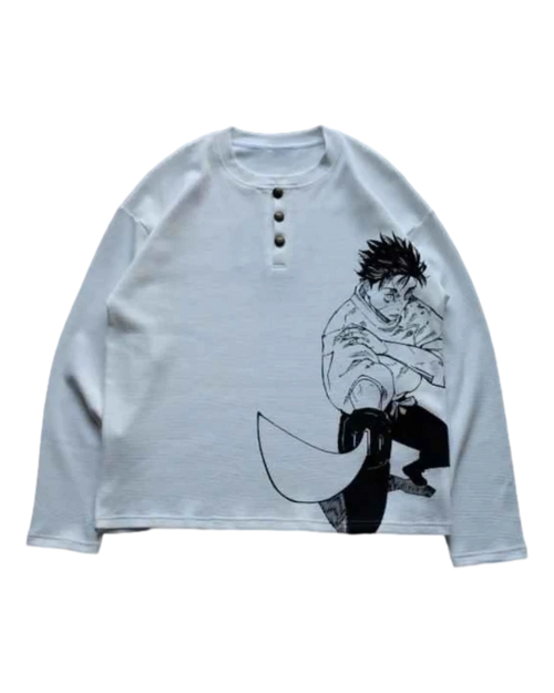 Cursebound Waffle Henley - StreetgenCursebound Waffle Henley